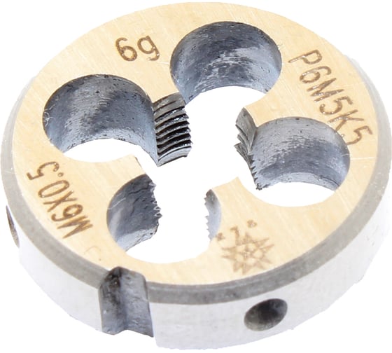 Изображение товара Плашка TLX М 6,0x0,5 dнар.20мм Р6М5К5 6g 75703