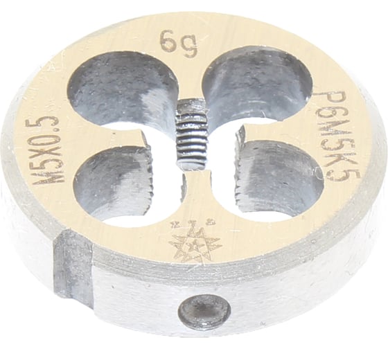 Изображение товара Плашка TLX М 5,0x0,5 dнар.20мм Р6М5К5 6g 75701