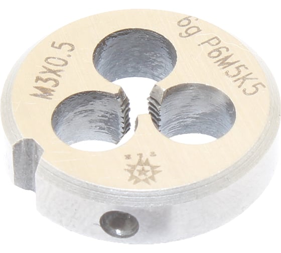 Изображение товара Плашка TLX М 3,0 0,5 dнар.20мм Р6М5К5 6g 75697