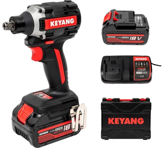 Изображение товара Аккумуляторный ударный гайковерт-винтоверт KEYANG 2 АКБ 5 А*ч DW20BLH-315 (Set)