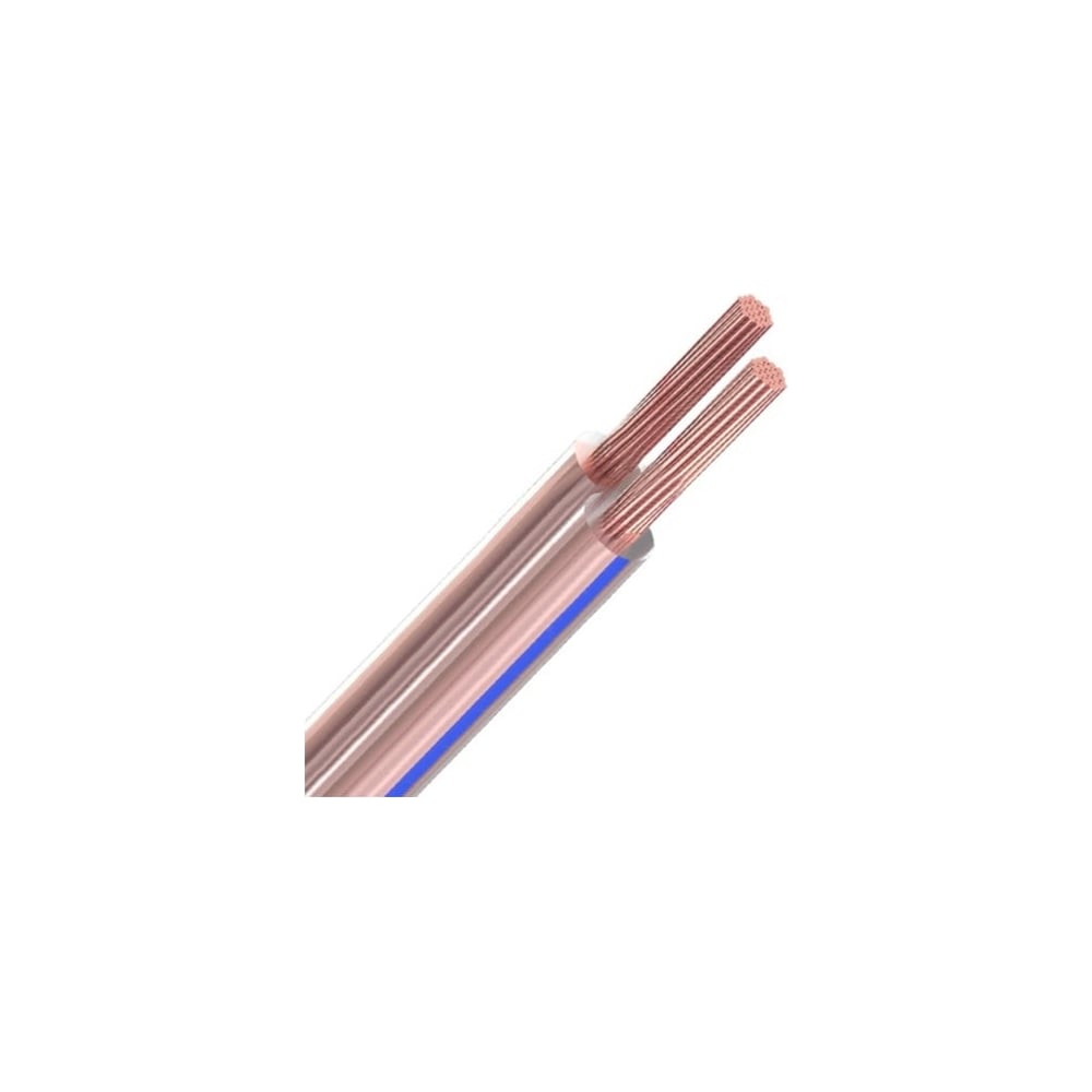 Изображение товара Кабель акустический Ripo SC-TR-2x0.5 CCA прозрачный с синей полосой, 2x0,5 мм2 упаковка 20м 001-700009-20