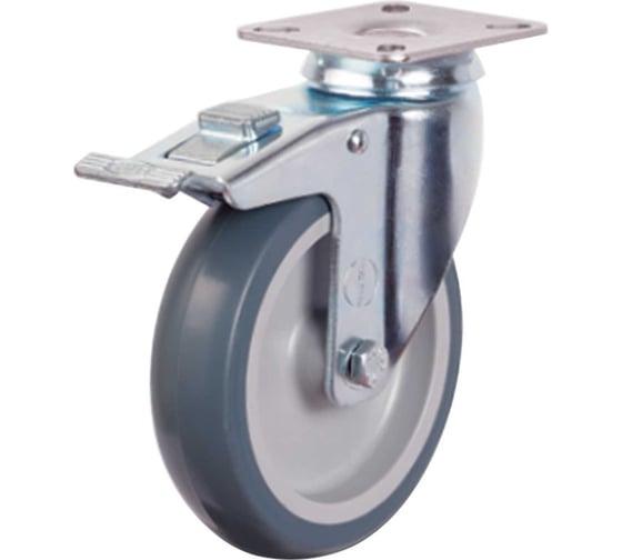 Изображение товара Колесо EMES с поворотной платформой и тормозом ER01MKT200X32F