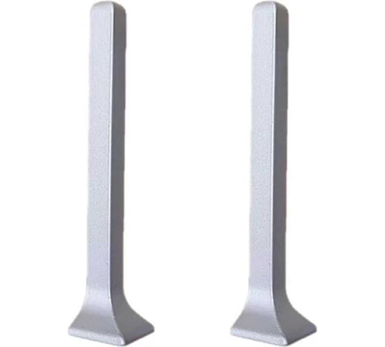 Изображение товара Наружный угол металлический ООО ЭлитПроф для L-образного плинтуса 80x10x2500 мм, анодированное серебро МПЛН 80 СР