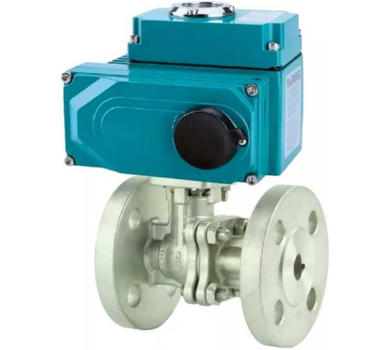 Изображение товара Кран шаровой DN.ru КШФП.316.200 Ду40 Ру40 фланцевый, 1/4-оборотный электропривод 220В D160-60577