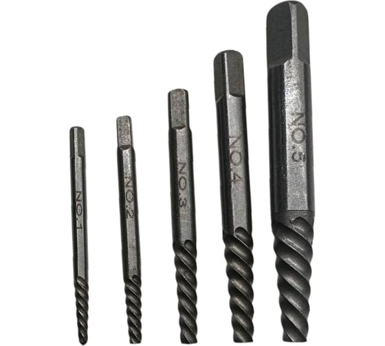 Изображение товара Набор экстракторов Turbosky с крупной резьбой BTE-5 (5шт) 635