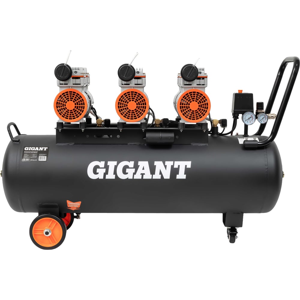 Изображение товара Безмасляный малошумный компрессор Gigant GSWK-100/440 440 лмин 8 бар