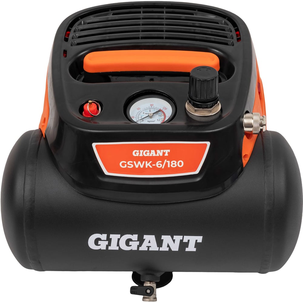 Изображение товара Безмасляный малошумный компрессор Gigant GSWK-6/180 для бытовых нужд