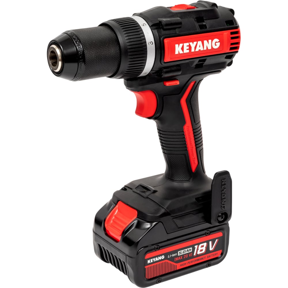 Изображение товара Аккумуляторная дрель-шуруповерт KEYANG DD20BLA-70C (Set) 20 В Li-Ion профессиональный с подсветкой