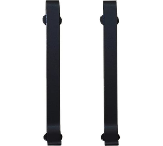 Изображение товара Стыковочный элемент металлический ООО ЭлитПроф для L-образного плинтуса 100x11x2500 мм, с полимерным покрытием, черный матовый RAL 9005 МПЛС 100 П9005