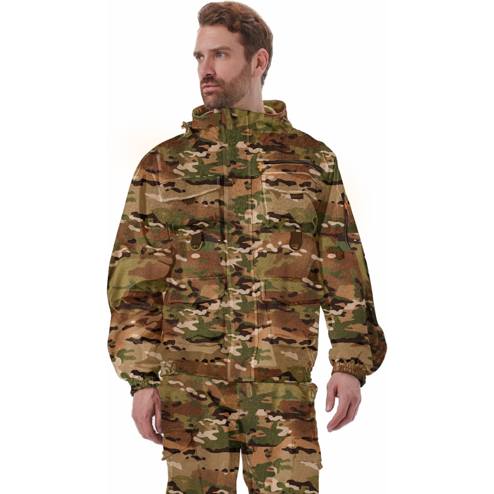 Изображение товара Костюм для охоты и рыбалки URSUS БАРС, куртка и брюки, Мультикам, размер 44-46, ткань рип-стоп