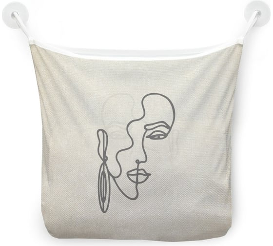 Изображение товара Органайзер для ванной - Сетка настенная на присосках для игрушек JoyArty "Таинственная девушка", 39x33 см, tgb_385284