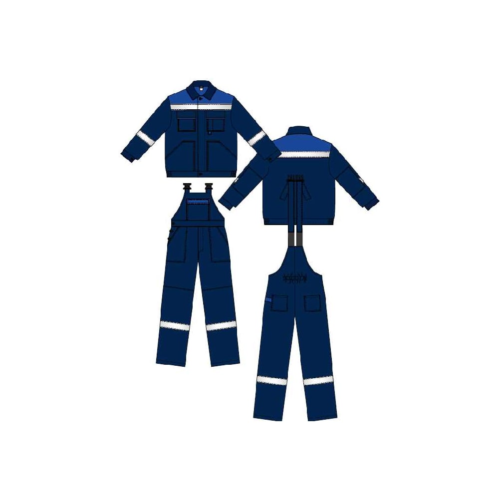 Изображение товара Костюм URSUS ЛЕГИОН куртка и полукомбинезон для мужской работы, темно-синий