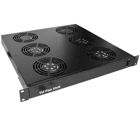 Изображение товара Блок 6-ти вентиляторов TWT 19", с подшипниками, с термостатом, 1U TWT-CBB-FANB6-RACK-T