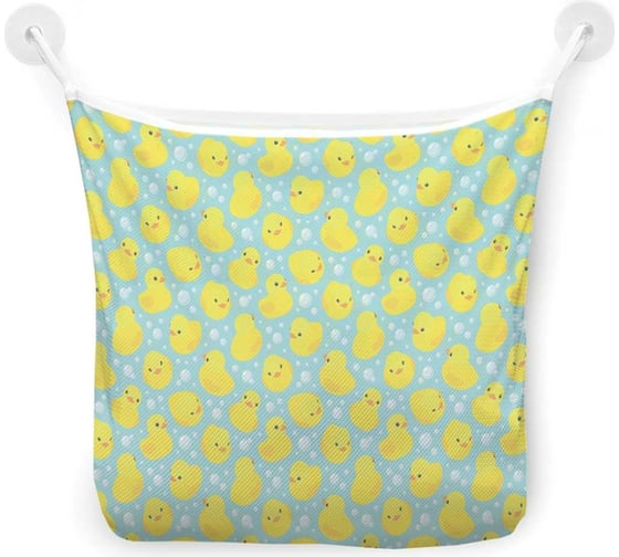 Изображение товара Органайзер для ванной - Сетка настенная на присосках для игрушек JoyArty "Нашествие утят", 39x33 см, tgb_23369