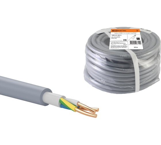Изображение товара Кабель TDM ELECTRIC NYM-J 3х2,5-0,66 20м SQ0121-0012