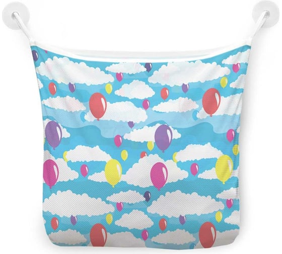 Изображение товара Органайзер для ванной - Сетка настенная на присосках для игрушек JoyArty "Шаровая радуга", 39x33 см, tgb_31044