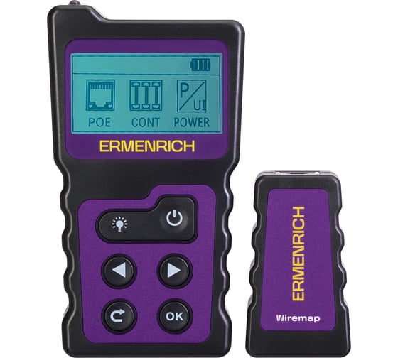 Изображение товара Кабельный PoE-тестер Ermenrich NetGeeks NP25, фиолетовый 85299