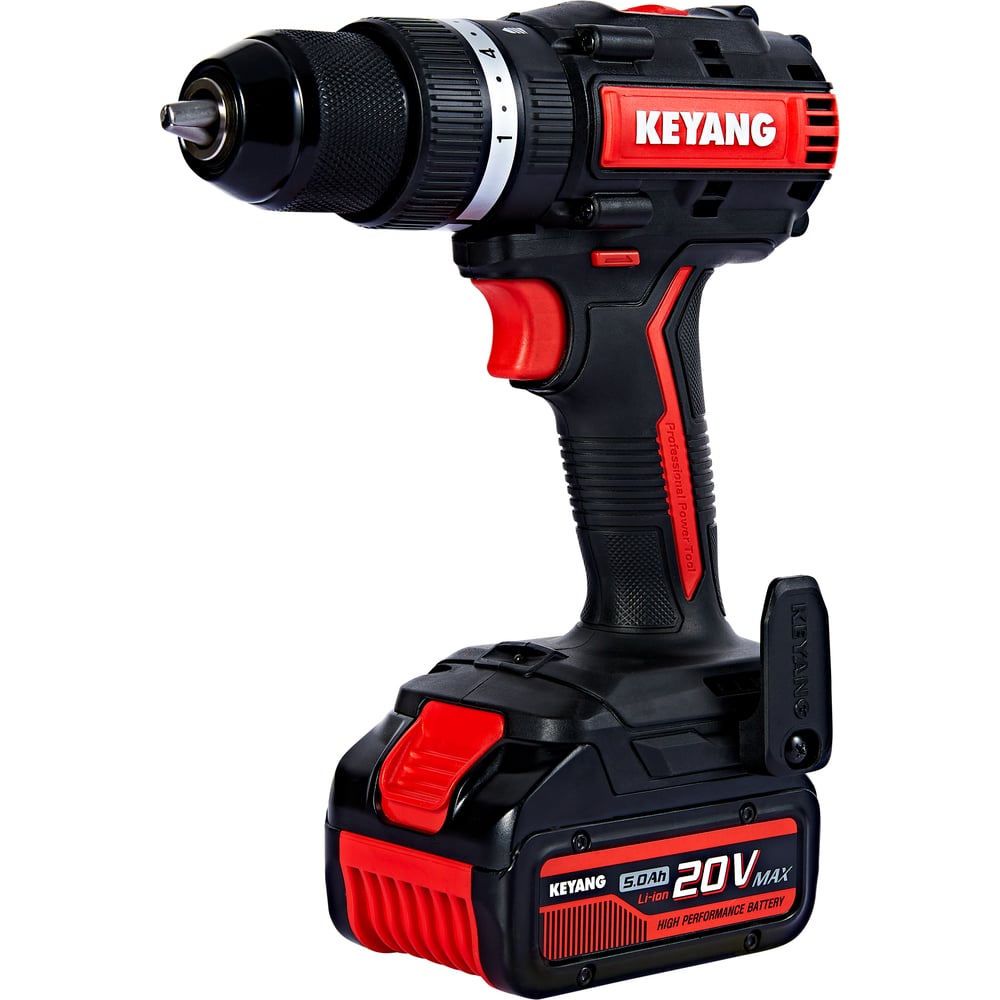 Изображение товара Аккумуляторная ударная дрель-шуруповерт KEYANG DM20BLA-70C 2 АКБ 5 А*ч профессиональный