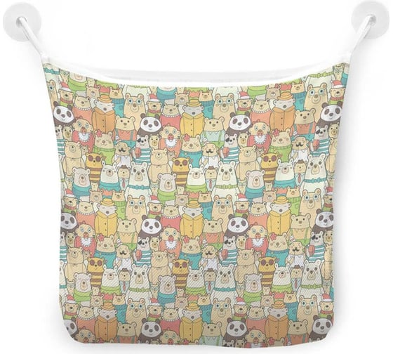 Изображение товара Органайзер для ванной - Сетка настенная на присосках для игрушек JoyArty "Парад медведей", 39x33 см, tgb_53451