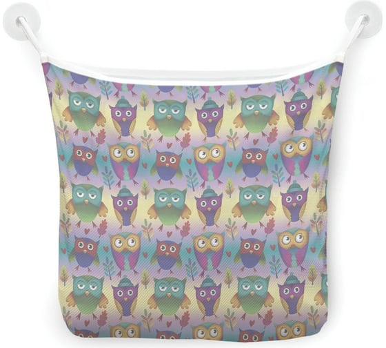 Изображение товара Органайзер для ванной - Сетка настенная на присосках для игрушек JoyArty "Собрание сов", 39x33 см, tgb_378652