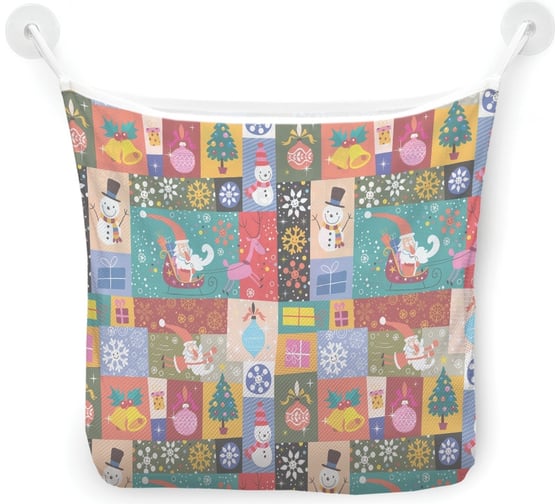 Изображение товара Органайзер для ванной - Сетка настенная на присосках для игрушек JoyArty "Праздник в красках", 39x33 см, tgb_78663