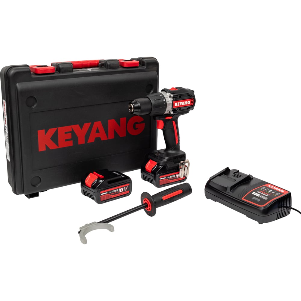 Изображение товара Аккумуляторная ударная дрель-шуруповерт KEYANG 2 АКБ 5 А*ч DM20BLH-100E (Set)