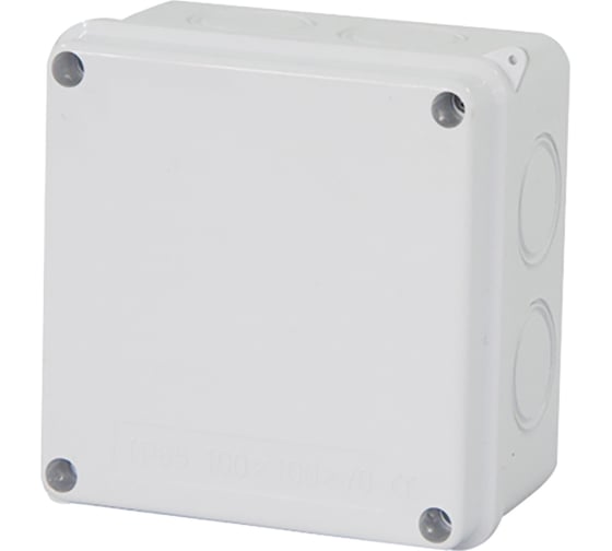 Изображение товара Разветвительная коробка STEKKER EBX31-02-65, 7 выбивных отверстий, IP65, светло-серая 39558