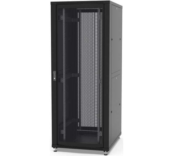 Изображение товара Шкаф напольный Filum 19, 42U NETWORK (ШxГxВ) 800x1000x1987 мм, двери: перфорированная/перфорированная, цвет черный RAL9005 FL-NT-42810PP2M-BK