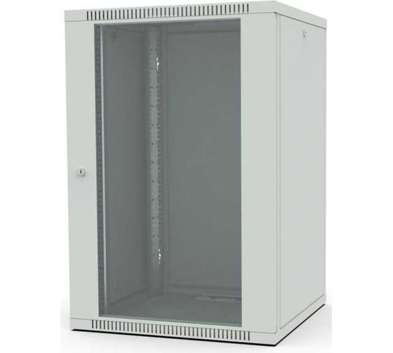 Изображение товара Шкаф настенный Filum 19, 18U Wall Box (ШxГxВ) 600x600x490 мм, дверь стеклянная, цвет серый RAL7035 FL-WB-1866GM-GY