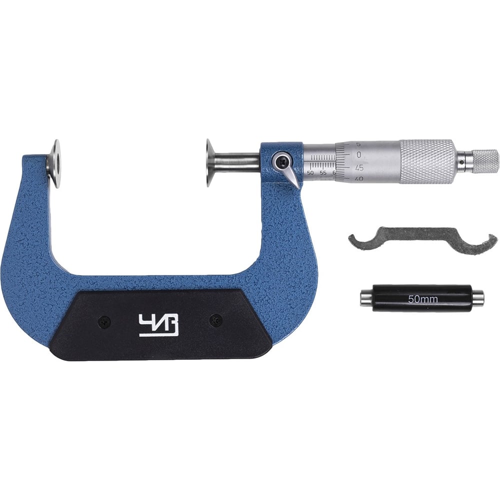 Изображение товара Микрометр ЧИЗ МЗ-75 0,01 профессиональный измерительный инструмент