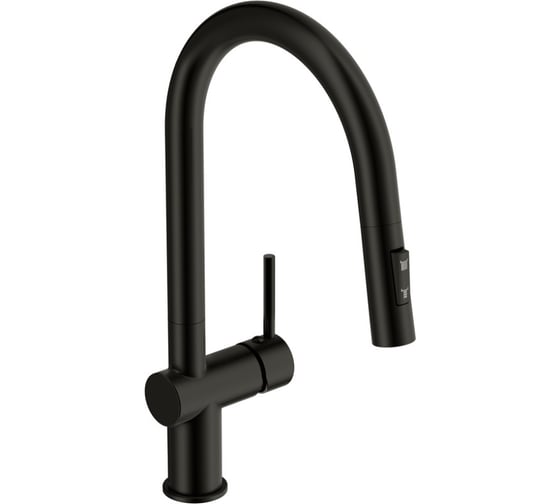 Изображение товара Смеситель для кухни Cersanit BRASKO однорычажный с выдвижным изливом черный 68225