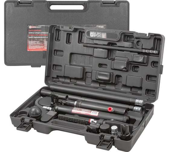 Изображение товара Набор гидравлического оборудования для кузовных работ Forcekraft 10т, в кейсе FK-T71002(51858)