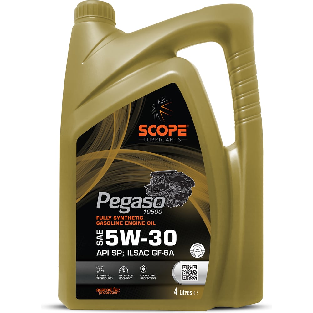 Изображение товара Синтетическое масло scope lubricants Pegaso 10500 Fully Synthetic GEO SAE 5W/30 API SP 6290362550303
