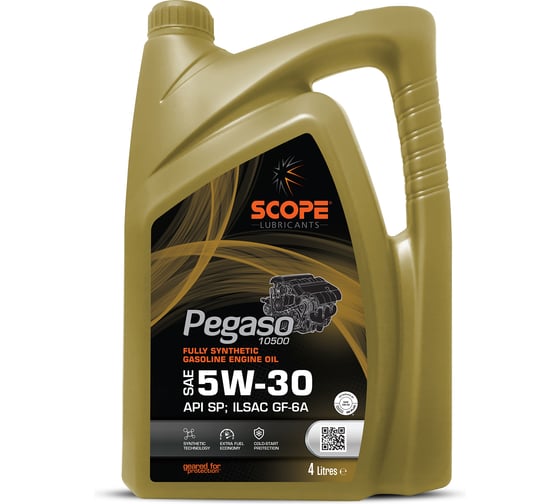 Изображение товара Синтетическое масло scope lubricants Pegaso 10500 Fully Synthetic GEO SAE 5W/30 API SP 6290362550303