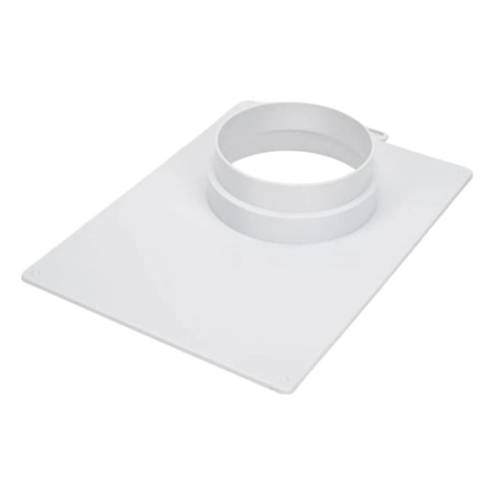 Изображение товара Площадка торцевая из пластика для воздуховодов 125/130 мм белая 180x250 мм