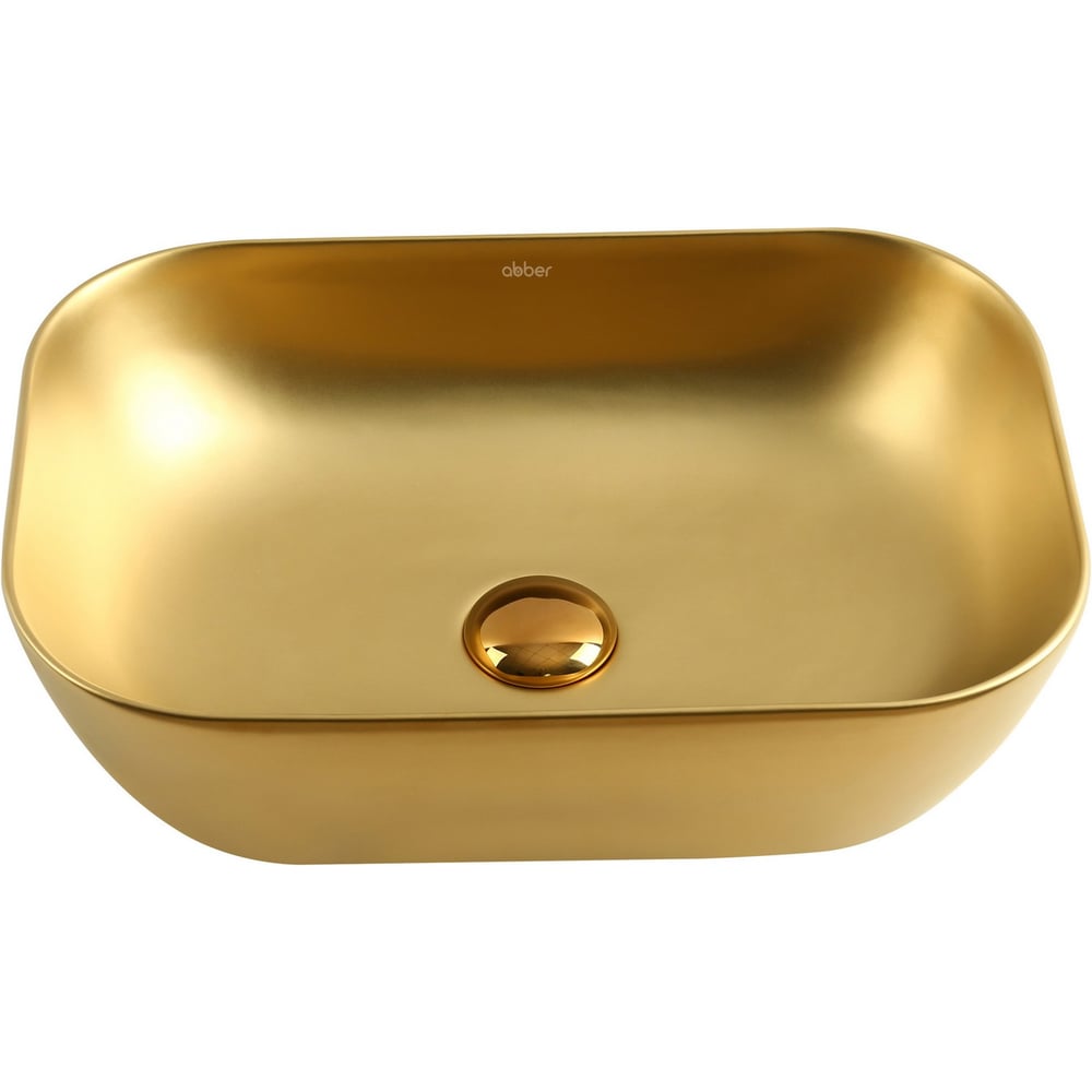Изображение товара Накладная керамическая раковина ABBER Rechteck золото матовая Ак2200ммг