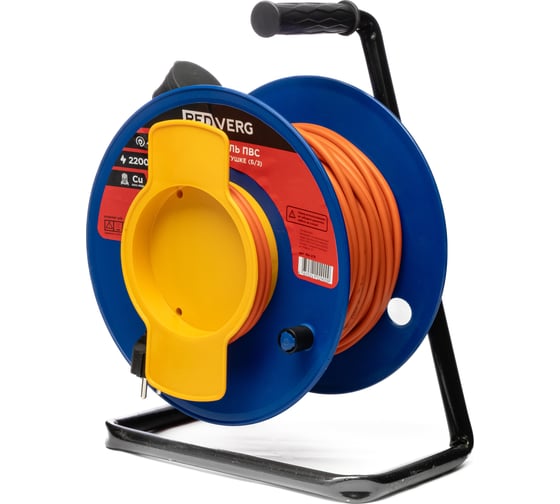 Изображение товара Удлинитель REDVERG ПВС, на садовой катушке 2200Вт, 40м, без заземления 00006696504