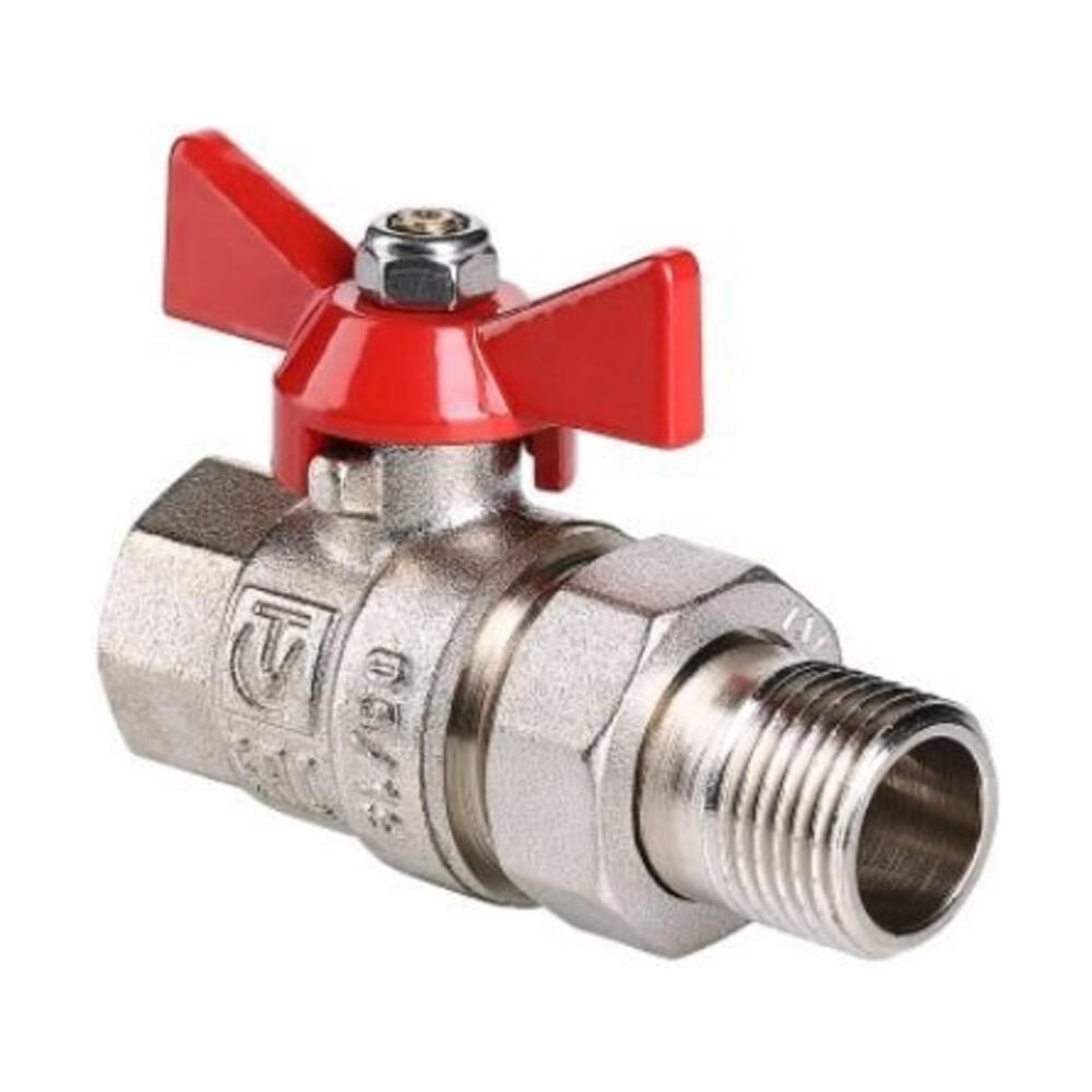 Изображение товара Кран шаровой полупрофессиональный диаметр 25 мм с резьбой и бабочкой ООО ПКФ Сварком