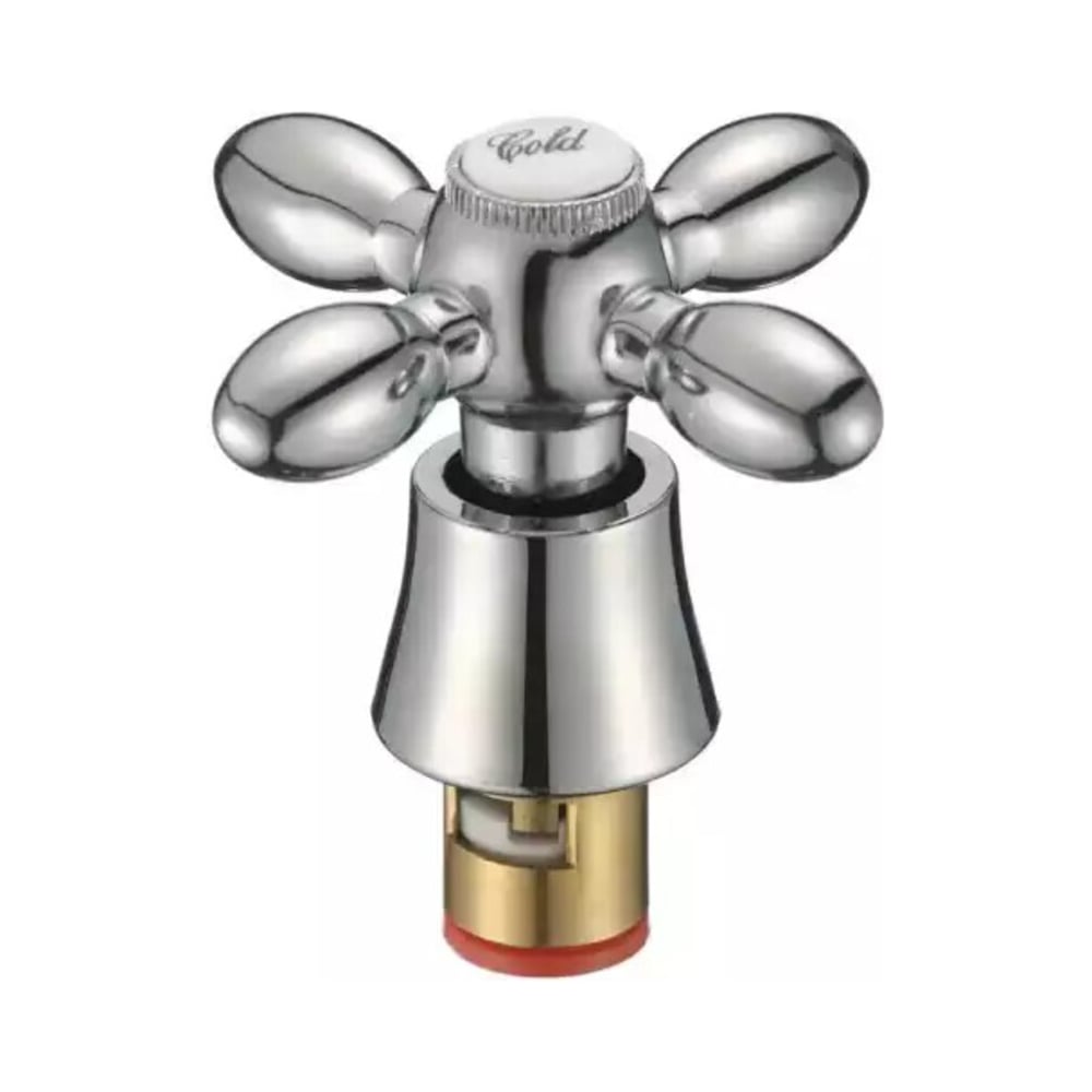 Изображение товара Маховик крест с кран-буксой металл для сантехники D808/1Т