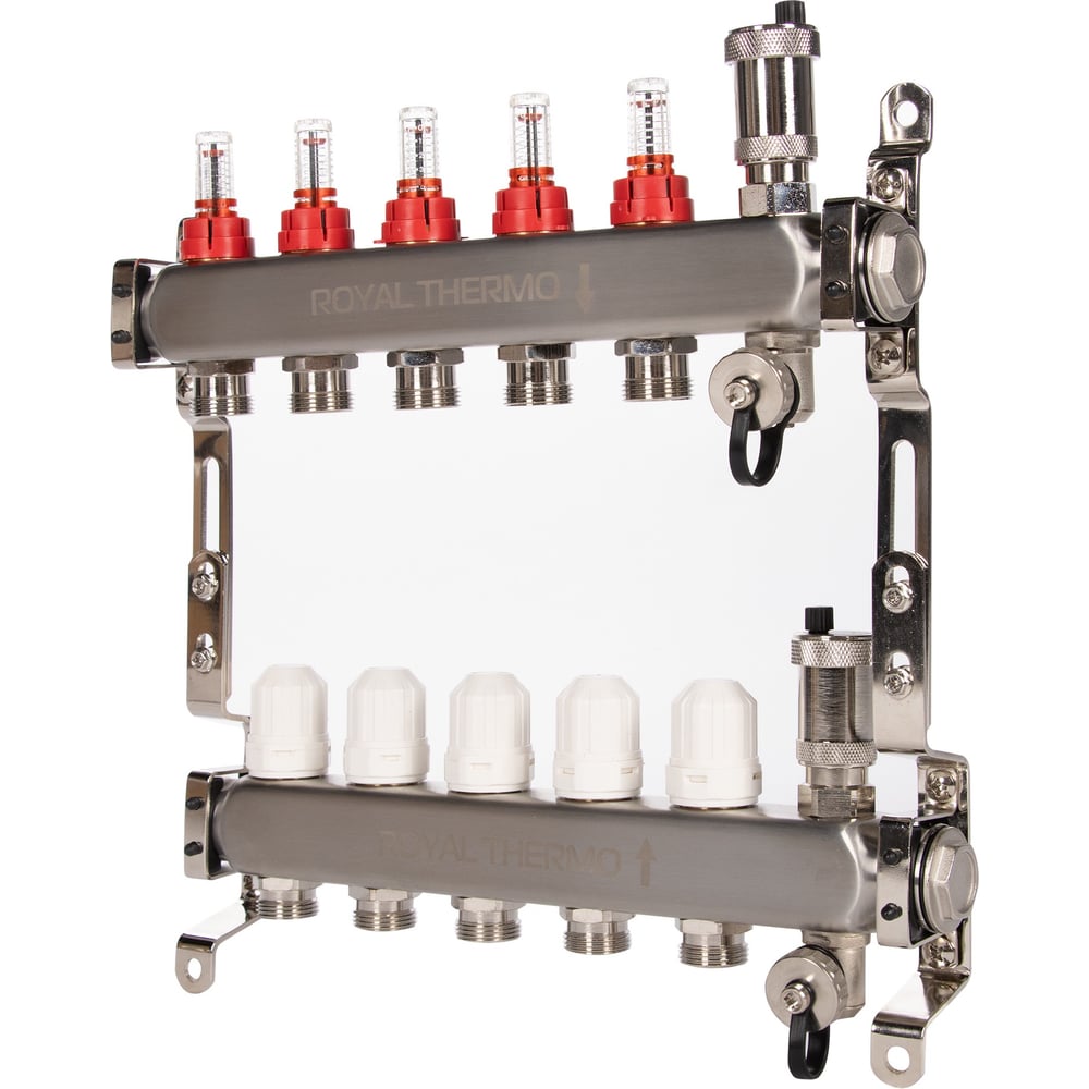 Изображение товара Коллектор ROYAL THERMO нержавеющая сталь с расходомерами