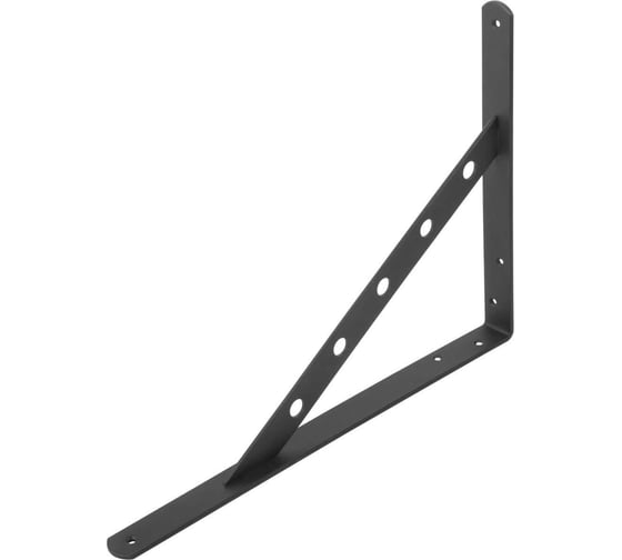 Изображение товара Уголок-кронштейн усиленный КУРС черный 300х225 мм 66108