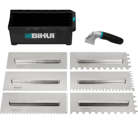 Изображение товара Набор гребенок BIHUI 8 предметов: 6 лезвий, ручка, кейс арт. PTSJA8