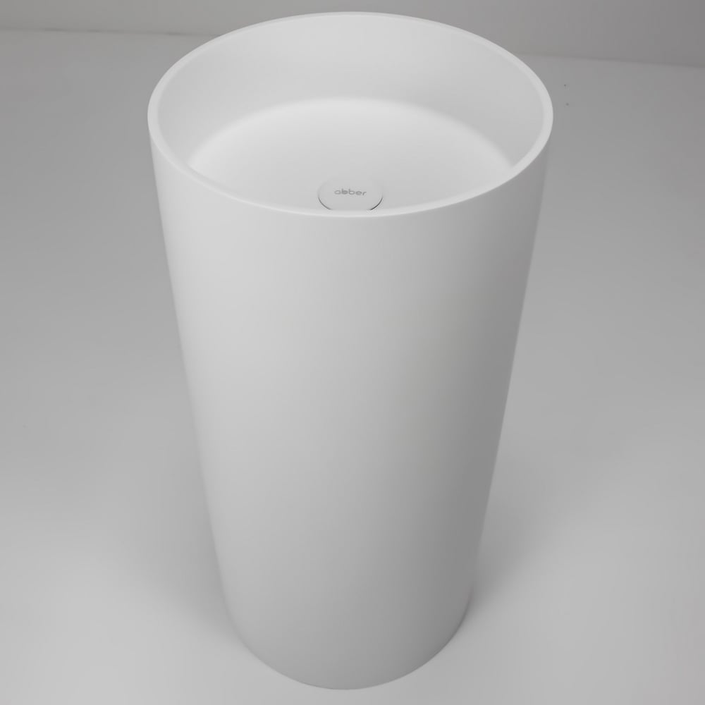 Изображение товара Раковина ABBER Stein AS2516 матовый белый напольная круглая 400x400x850 мм Изображение товара Раковина ABBER Stein AS2516 матовый белый напольная круглая 400x400x850 мм