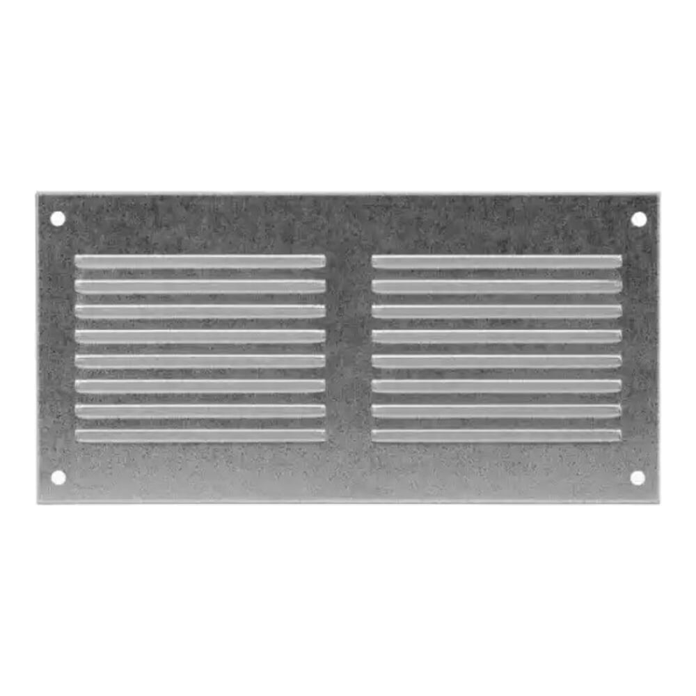 Изображение товара Металлическая наружная прямоугольная решетка 100x200 мм хром сталь