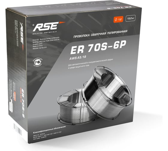Изображение товара Сварочная проволока RSE ER 70S-6P 1.2 мм 15 кг УТ-00000097