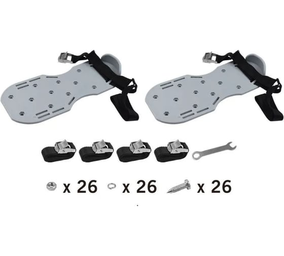 Изображение товара Подошва для наливных полов Rollingdog 30x13см, серия Elite, регулир.ремни, по 13 шипов, арт. 81457