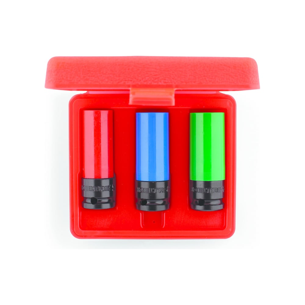 Изображение товара Набор торцевых головок 17-21 мм 3 шт IZELTAS 1113009003 ударные с глубокими головками