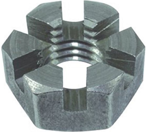 Изображение товара Корончатая гайка ЦКИ DIN 937, М20, низкая, 17H, Ц, SW 30, уп. 10 шт. 64032