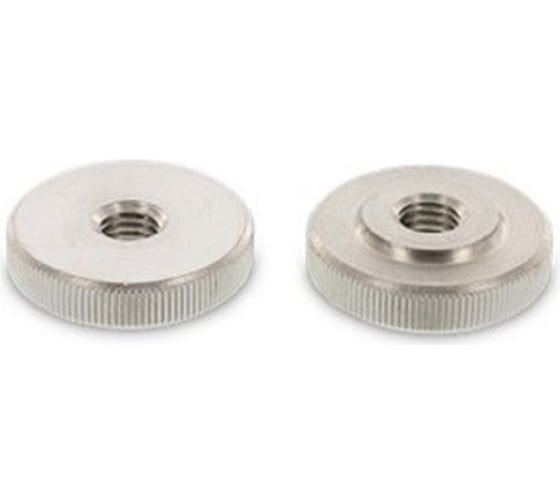 Изображение товара Гайка ЦКИ DIN 467, М8, круглая, рифленая, низкая, Ц, уп. 10 шт. 64038