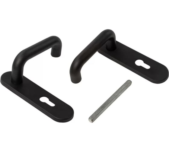 Изображение товара Ручки на планке для противопожарных дверей ELEMENTIS нейлон,черная ELM100FHMP